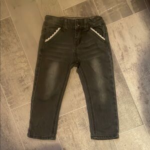 Noppies Gray Cropped Jeans with Vintage Distressing